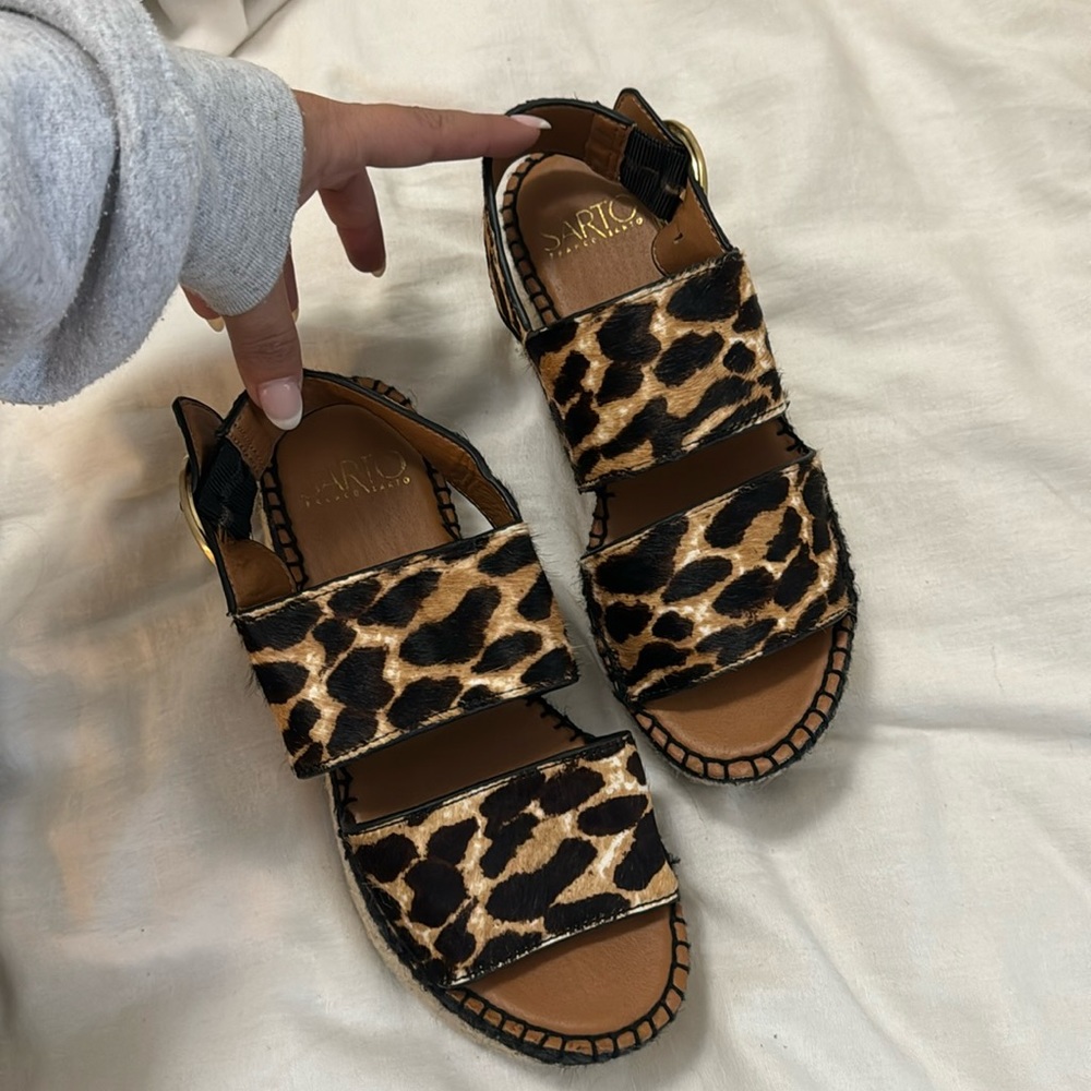 Never Worn Leopard Platforms